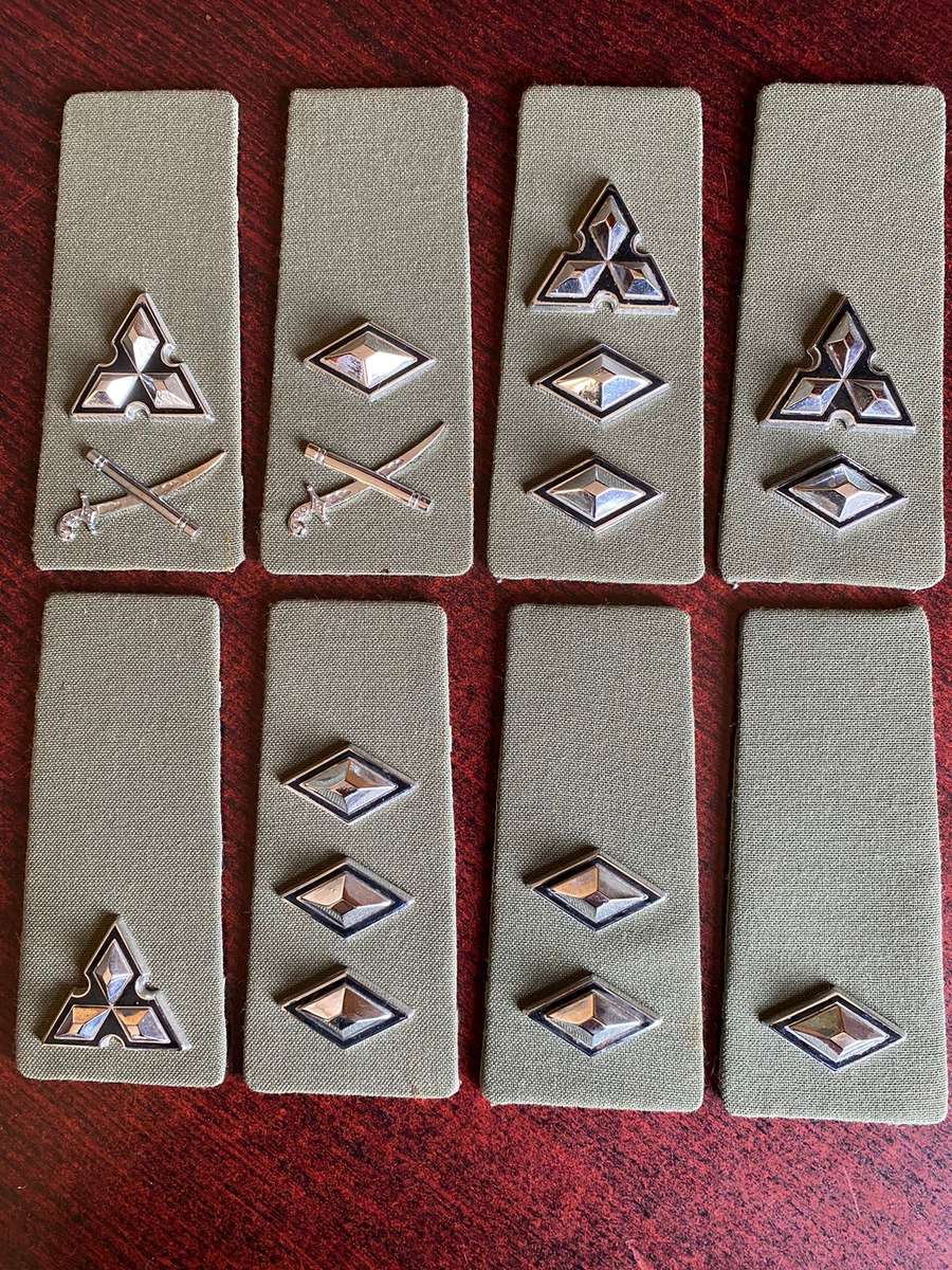 SCARCE SWA FIRST TYPE (LARGER THAN 2ND TYPE) OFFIERS RANK BOARD SET-PLEASE LOOK AT PICS FOR A COMPAR