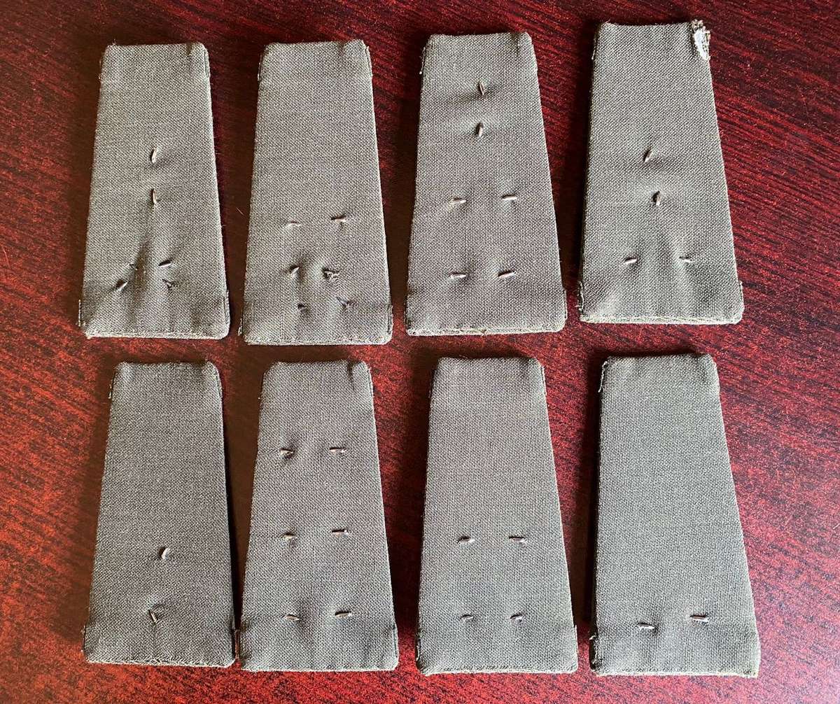 SWA OFFICERS RANK BOARDS-2ND TYPE(SMALLER THAN FIRST TYPE)SCARCE-COMPLETE SET(ONE OF EACH)