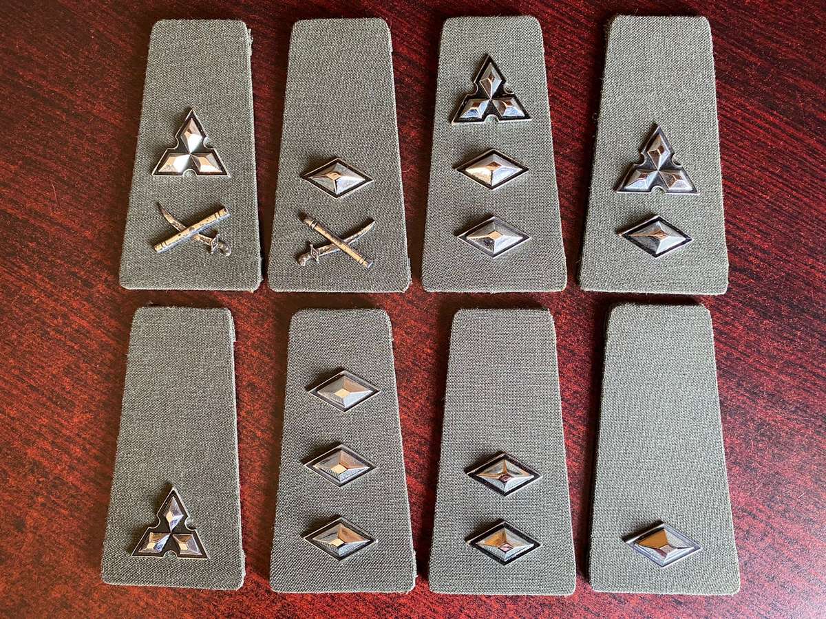 SCARCE SWA FIRST TYPE (LARGER THAN 2ND TYPE) OFFIERS RANK BOARD SET-PLEASE LOOK AT PICS FOR A COMPAR