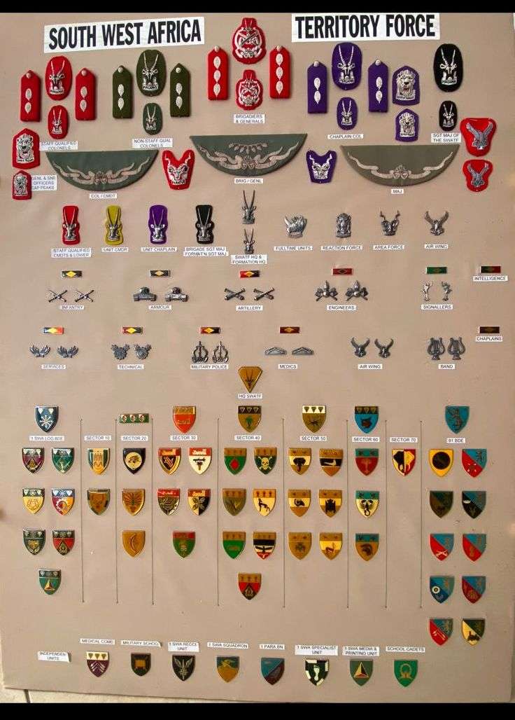 S.W.A.T.F. HQ AND FORMATION HQ CAP BADGES