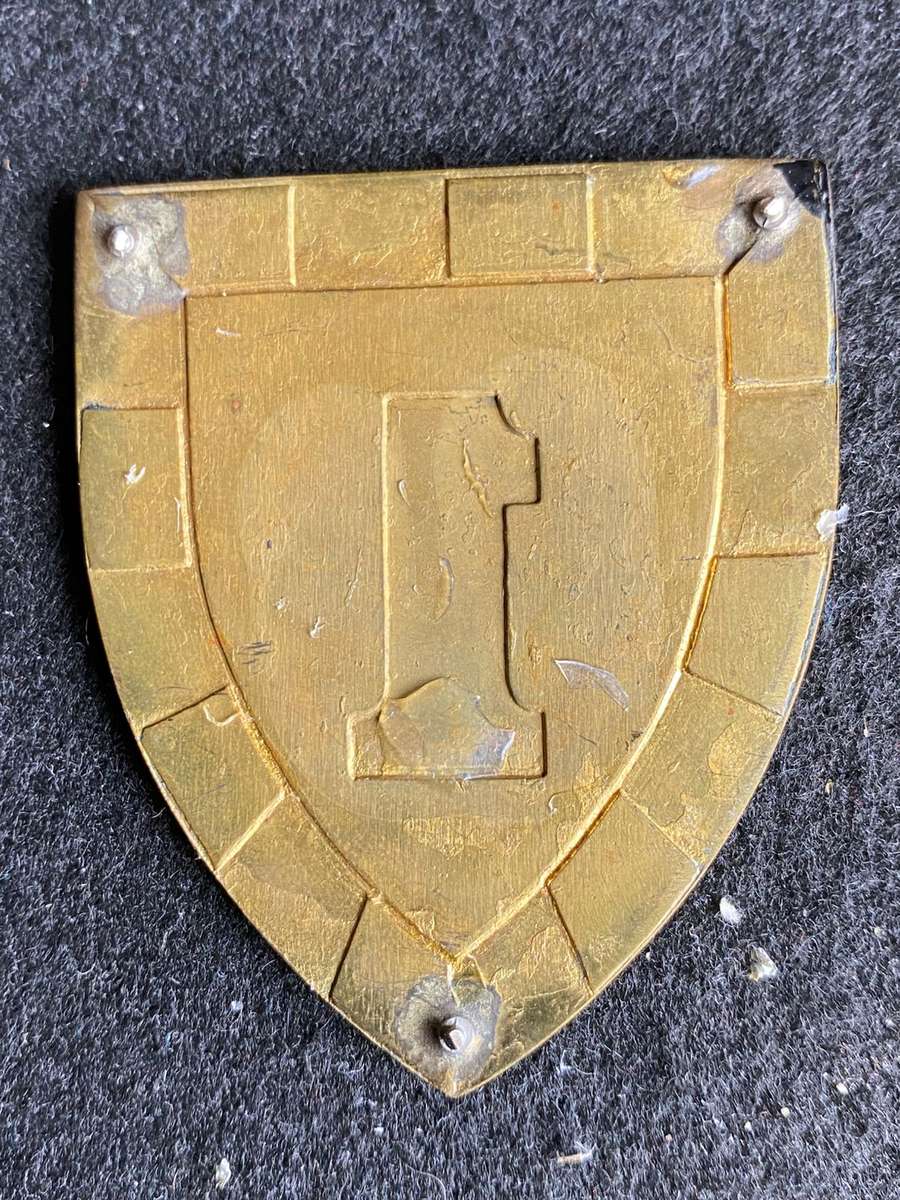 1ST SA INFANTRY BATTTALION GOLD TYPE FLASH-2ND ISSUE- NO PINS-OWEN NO F 854