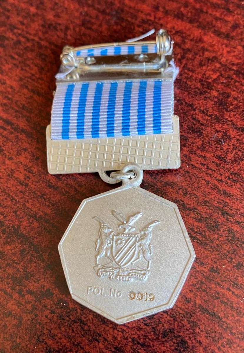 FULL SIZE NAMIBIAN POLICE COMMENDATION MEDAL (2003) FOR SPECIAL SERVICE OF HIGH ORDER-NUMBERED