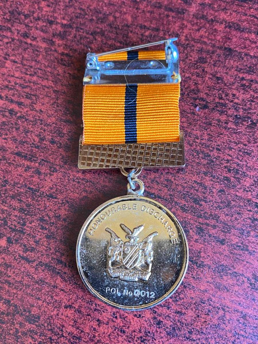 NAMIBIAN POLICE FULL SIZE HONOURABLE DISCHARGE MEDAL (2003)-NUMBERED
