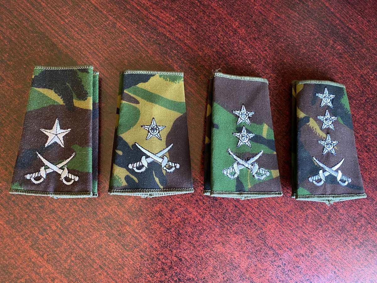 NAMIBIA DEFENCE FORCE GENERAL OFFICERS RANK SET- 4 PAIRS- SOLD TOGETHER