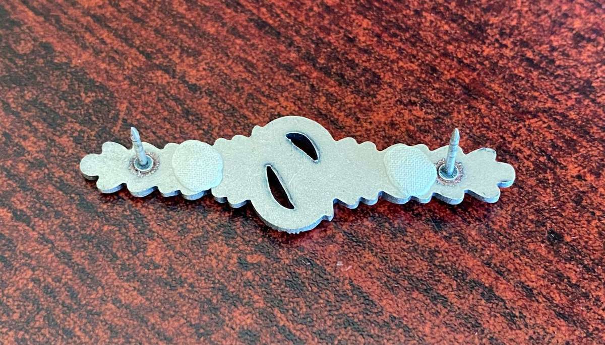 GERMAN EARLY POST WW2 PARACHUTE BREAST BAR-CIRCA 1957- 2 PINS