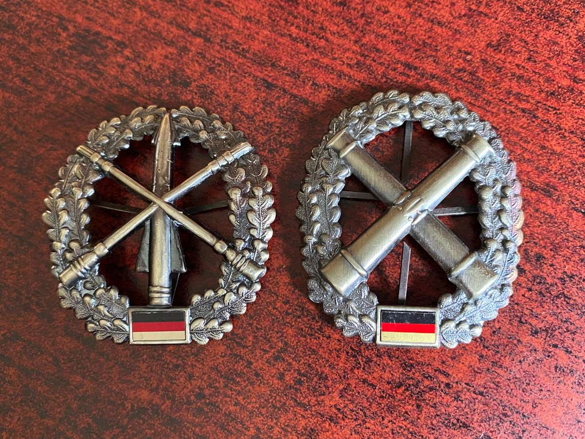 GERMAN BUNDESWEHR CAP BADGES- 2 SOLD TOGETHER