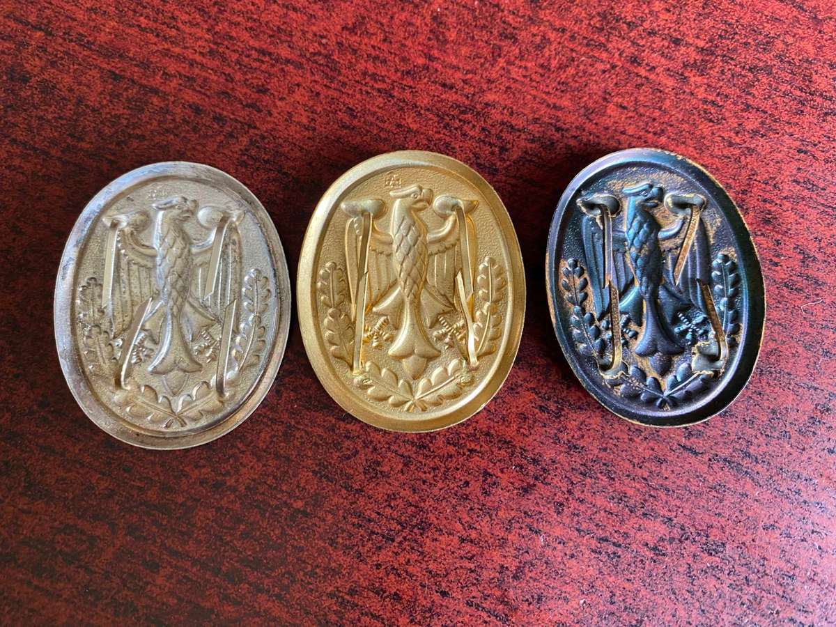 GERMAN ARMED FORCES BADGE FOR MARKSMANSHIP-BRONZE/GOLD AND SILVER