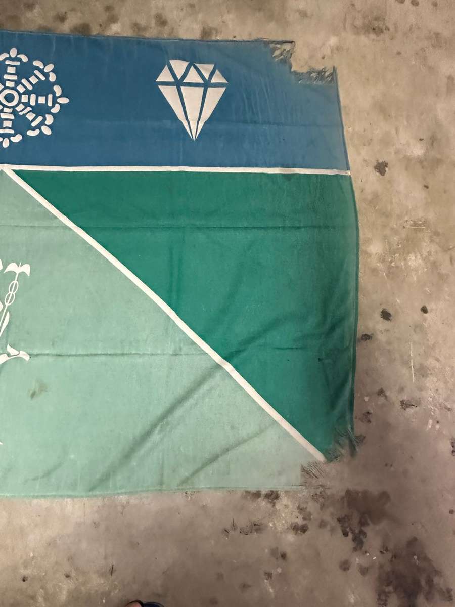 1 SWA SIGNALS REGT. FLAG-MEASURES 1140 X 1860 CM-COTTON-DOUBLE SIDED-CONDITION USED