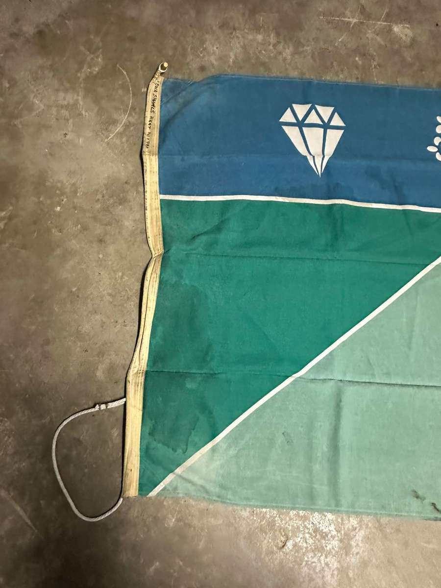 1 SWA SIGNALS REGT. FLAG-MEASURES 1140 X 1860 CM-COTTON-DOUBLE SIDED-CONDITION USED