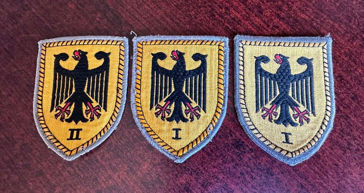 German Army 1 and 2 Corps Patches - Circa Cold War Era