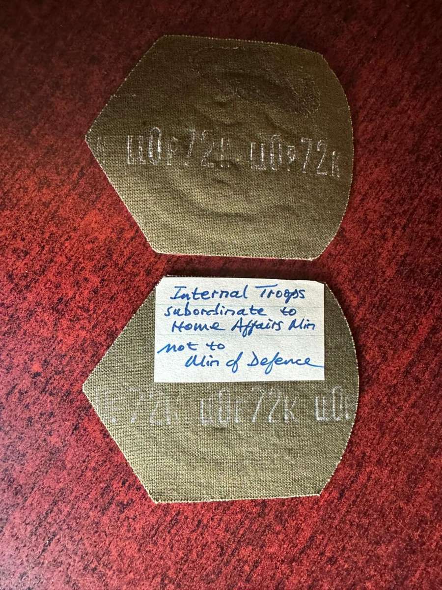 SOVIET INTERNAL TROOPS PATCH PAIR-CIRCA 1960-1991