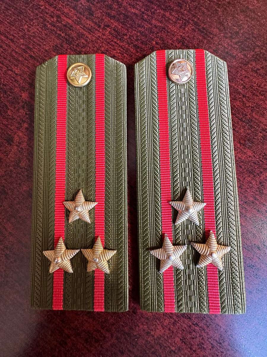 USSR RANK PAIR FOR COL. WORN ON DAILY WORK DRESS-SHIRT