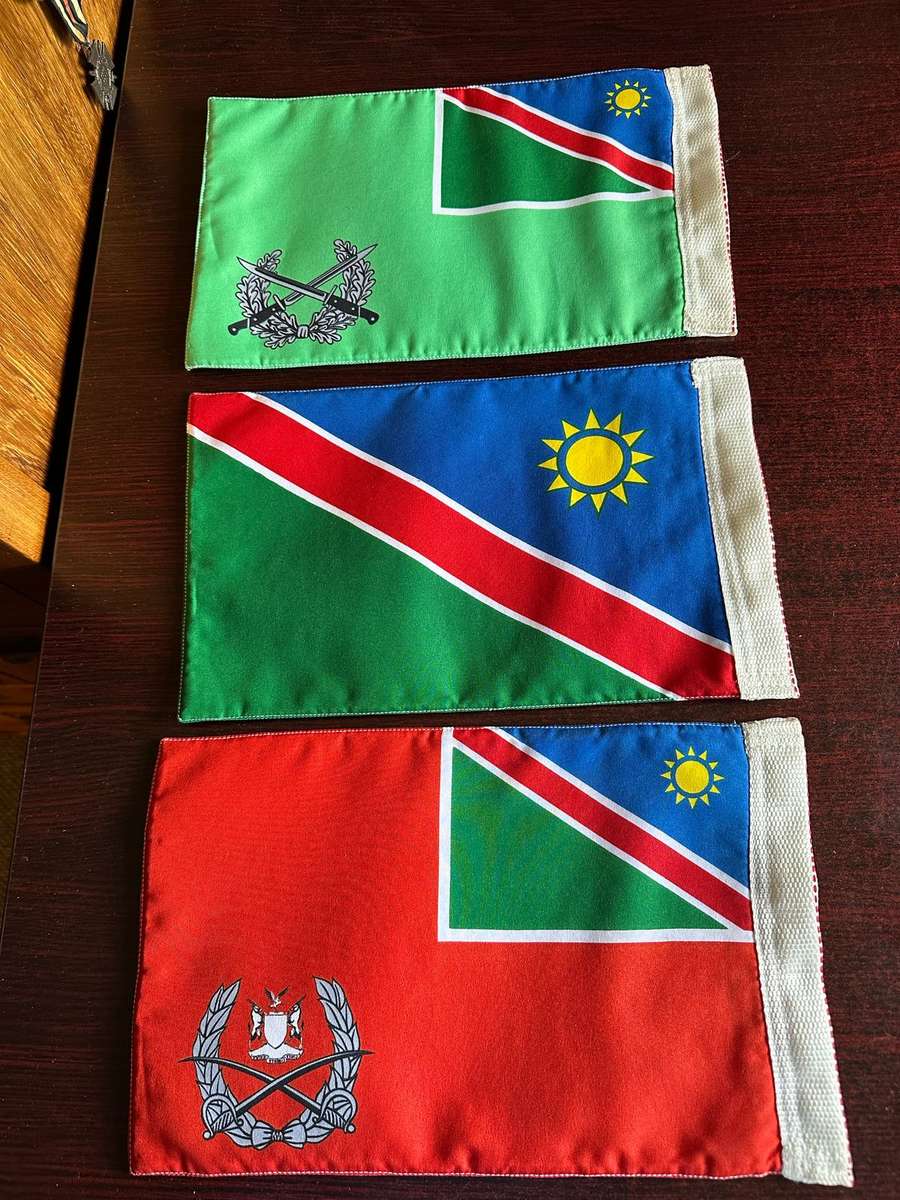 3x Small Namibian Flags - Sold Together - Measures 32x20 cm - Double Sided