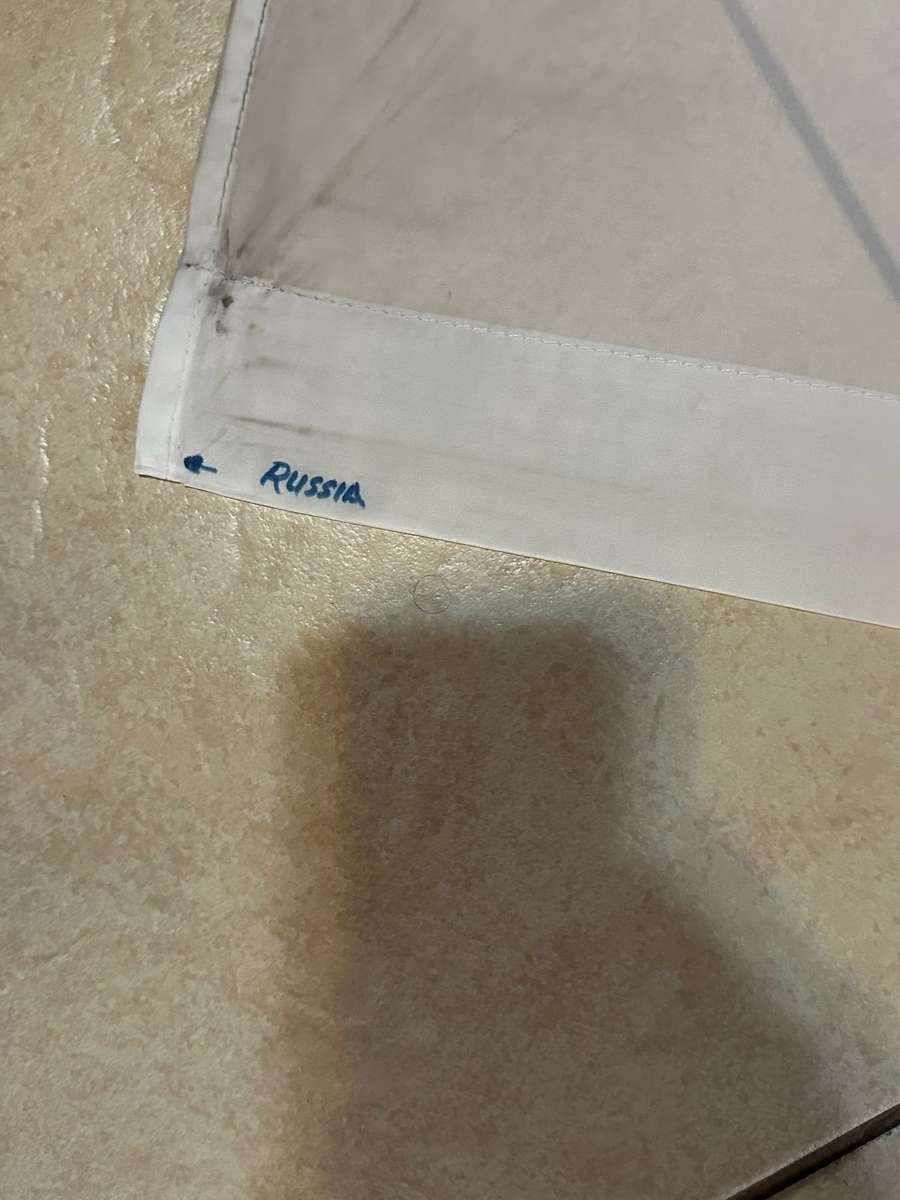 RUSSIAN FLAG-POLYESTER-DOUBLE SIDED-MEASURES 106 X 94 CM