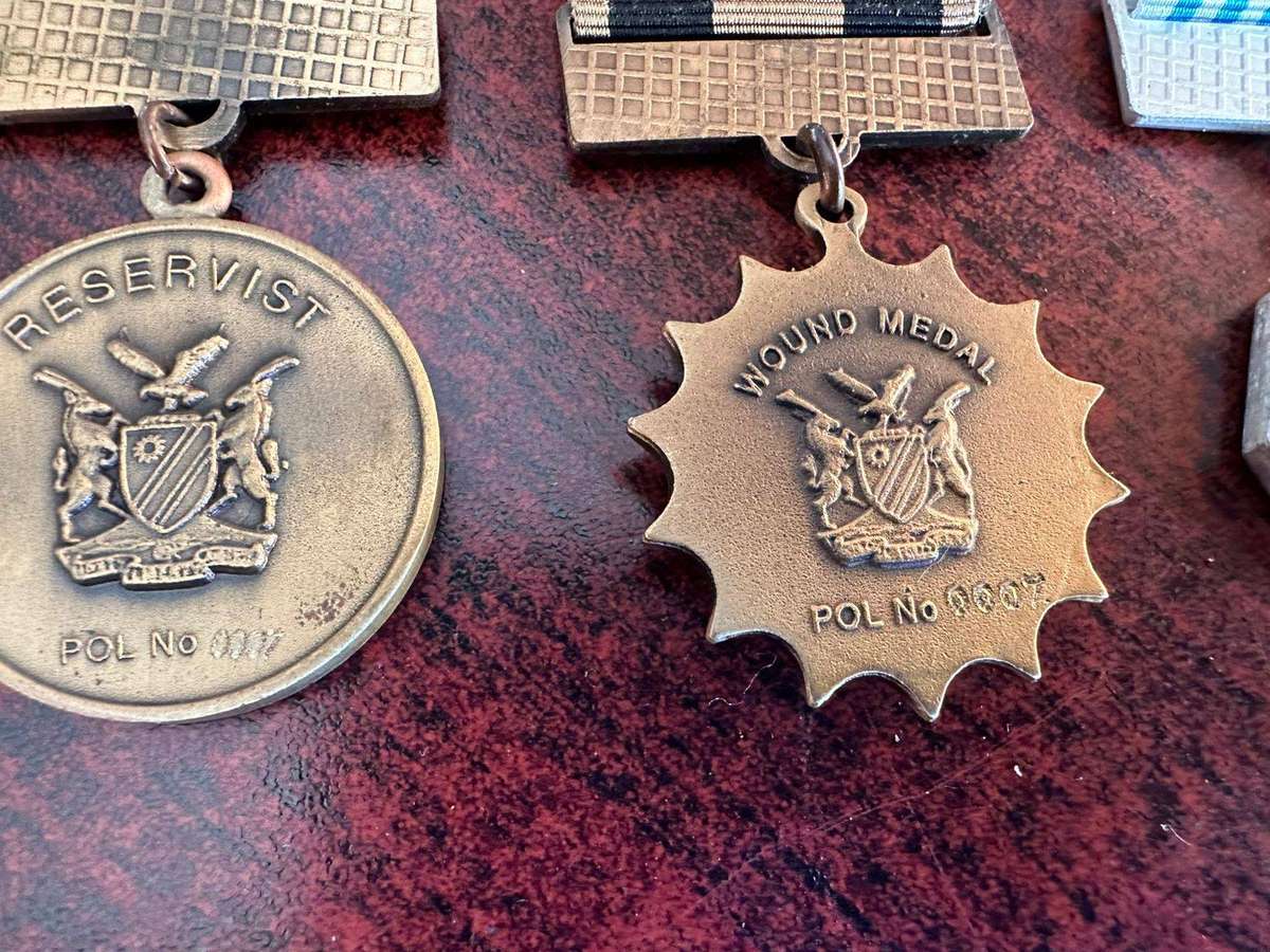Following Namibian police medals. Full size all numbered 0007 (2003)Medals of honour,campaign,reserv