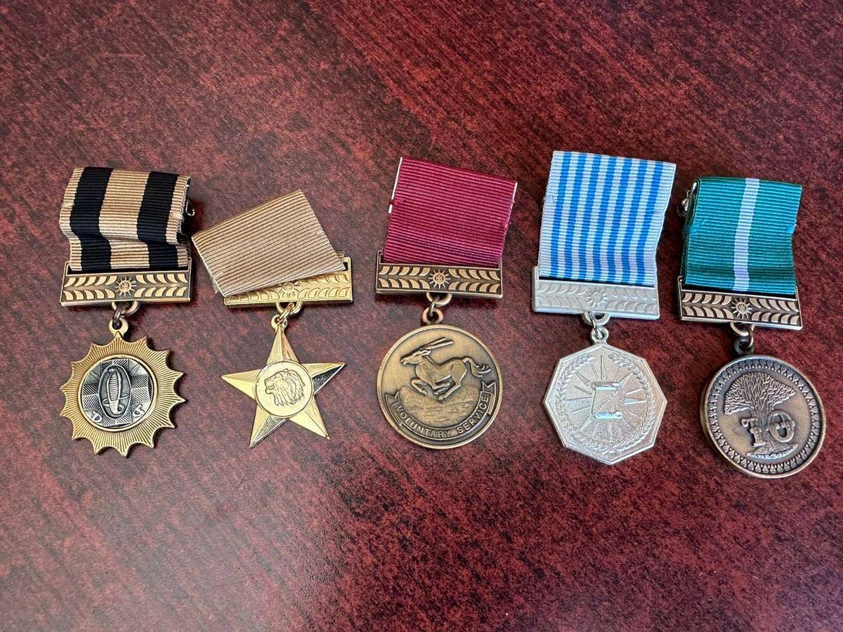 Following Namibian police medals,full size, all numbered 0006(2003)Sold as a set. The following woun