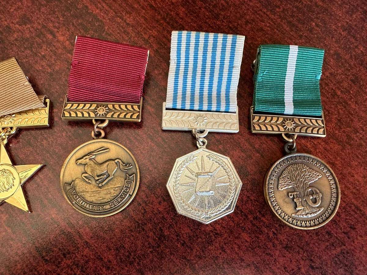 Following Namibian police medals,full size, all numbered 0006(2003)Sold as a set. The following woun