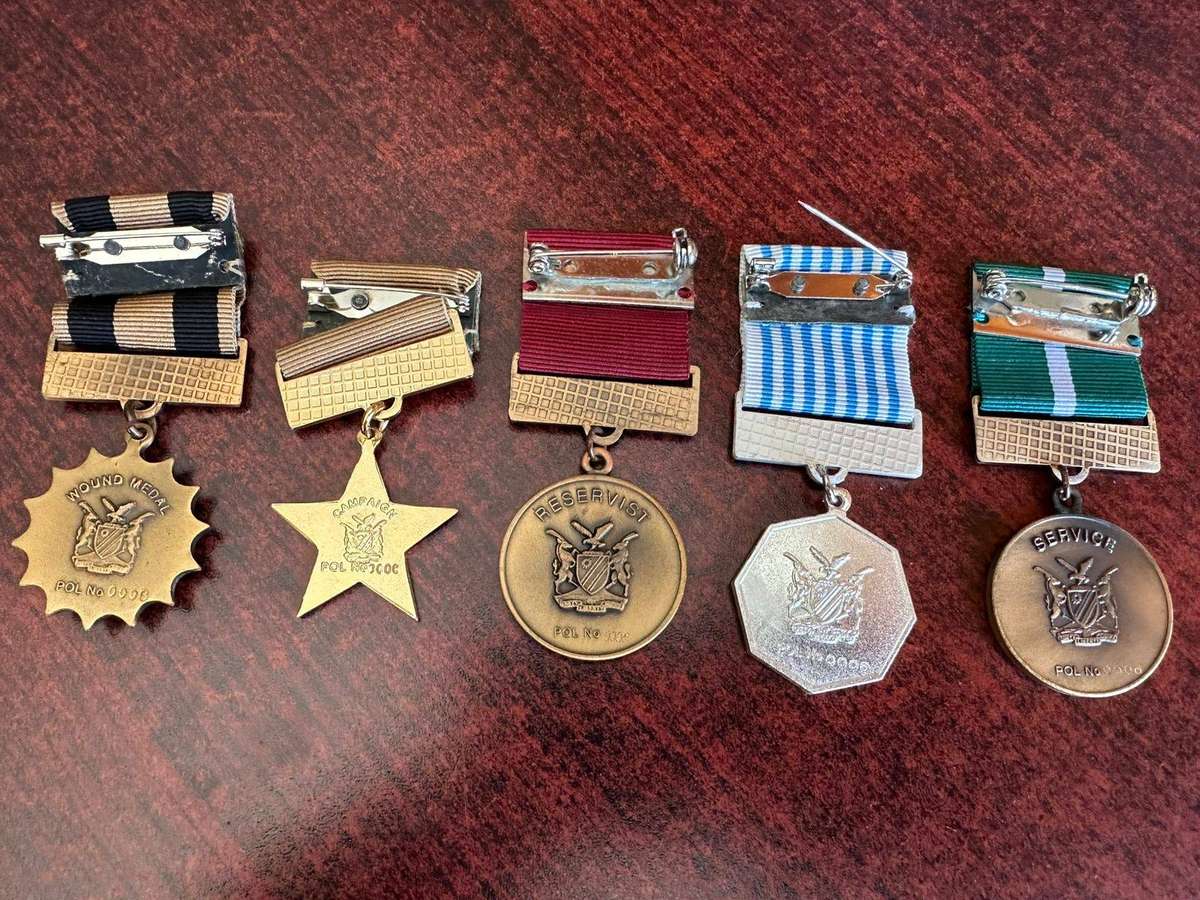 Following Namibian police medals,full size, all numbered 0006(2003)Sold as a set. The following woun