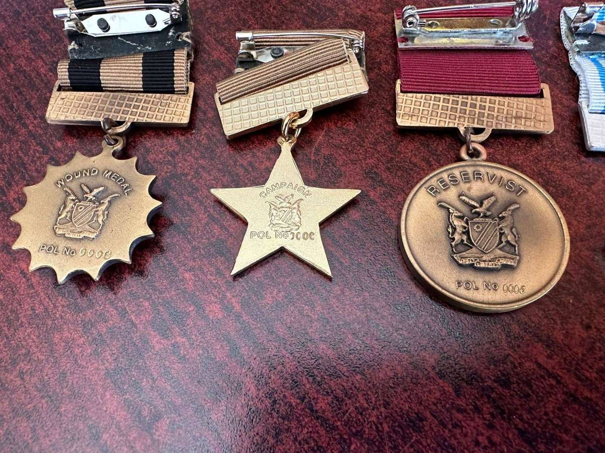 Following Namibian police medals,full size, all numbered 0006(2003)Sold as a set. The following woun