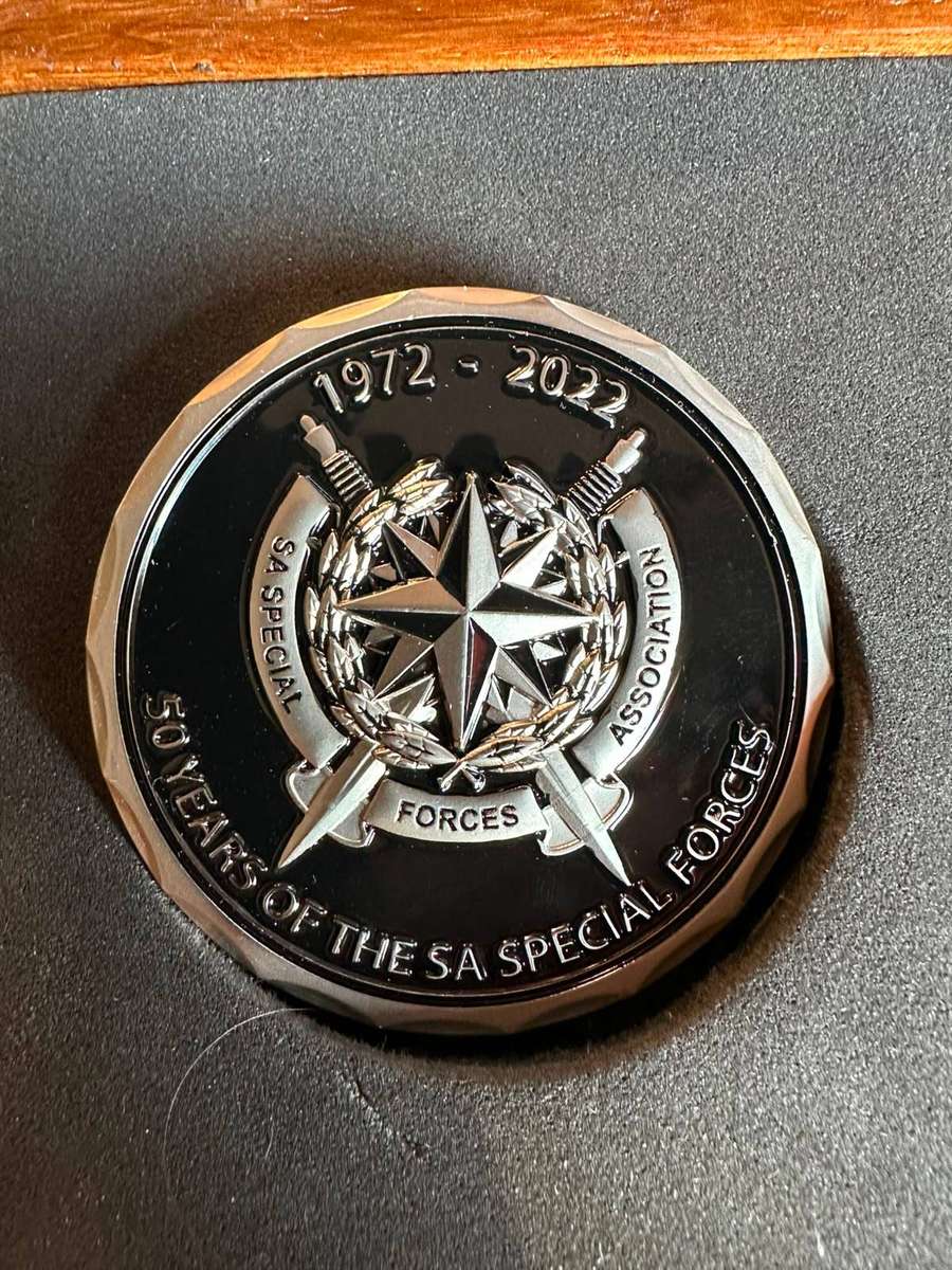 SA special forces (Recce) challenge coins marking + enure milestones donating years of continious se