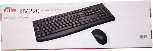 LekkerMotion KM220 Wireless Keyboard and Mouse Combo - Black