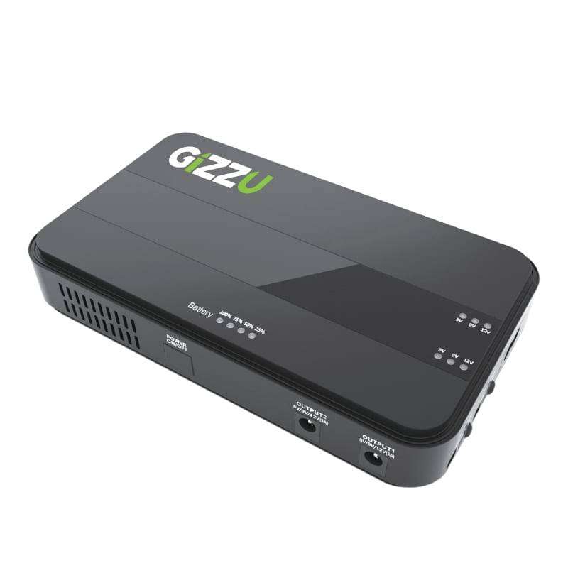 GIZZU 36W 32Wh 8800mAh Mini Dual DC UPS Lithium  Black (Unboxed Deal)