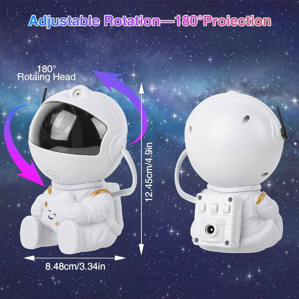 Astronaut Galaxy Projector Starry Night Light Projector | Astronaut Light Projector + Nebula Timer