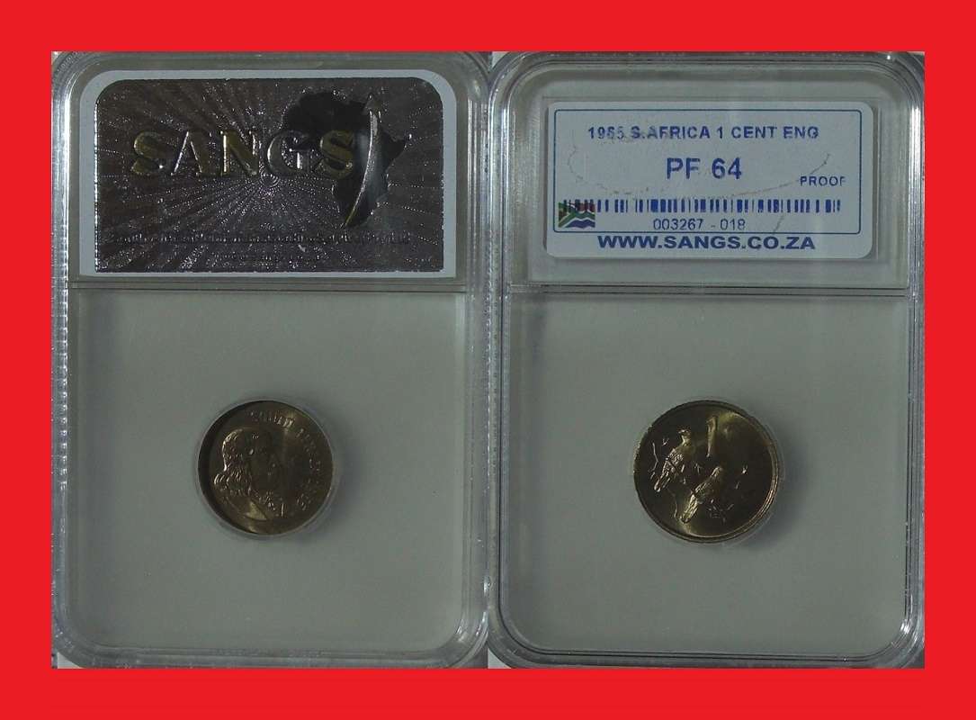 South Africa 1965 1c English Proof Coin