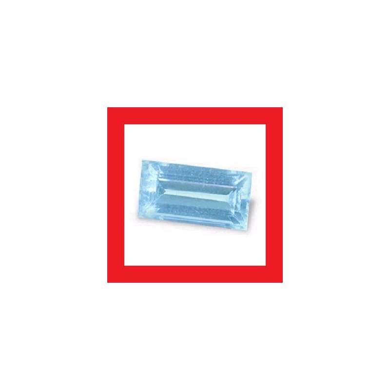Aquamarine [Brazil] - Faceted Rectangle Shape - 0.08cts