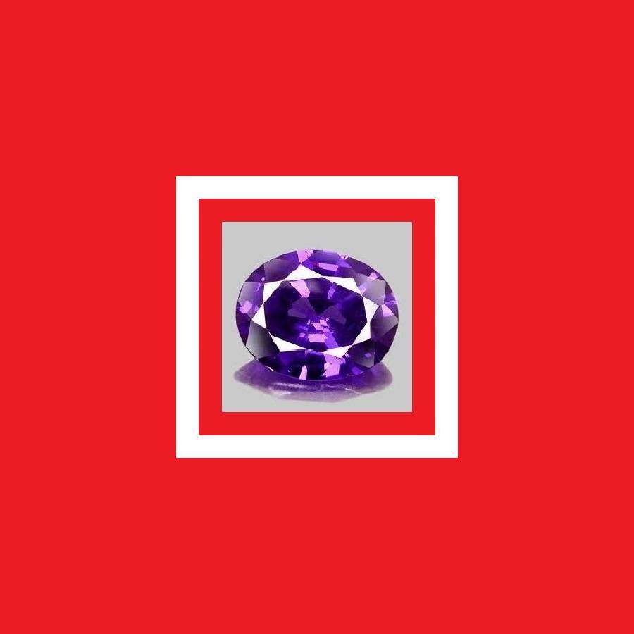 Amethyst [Created] - Faceted Oval Shape - 2.23cts