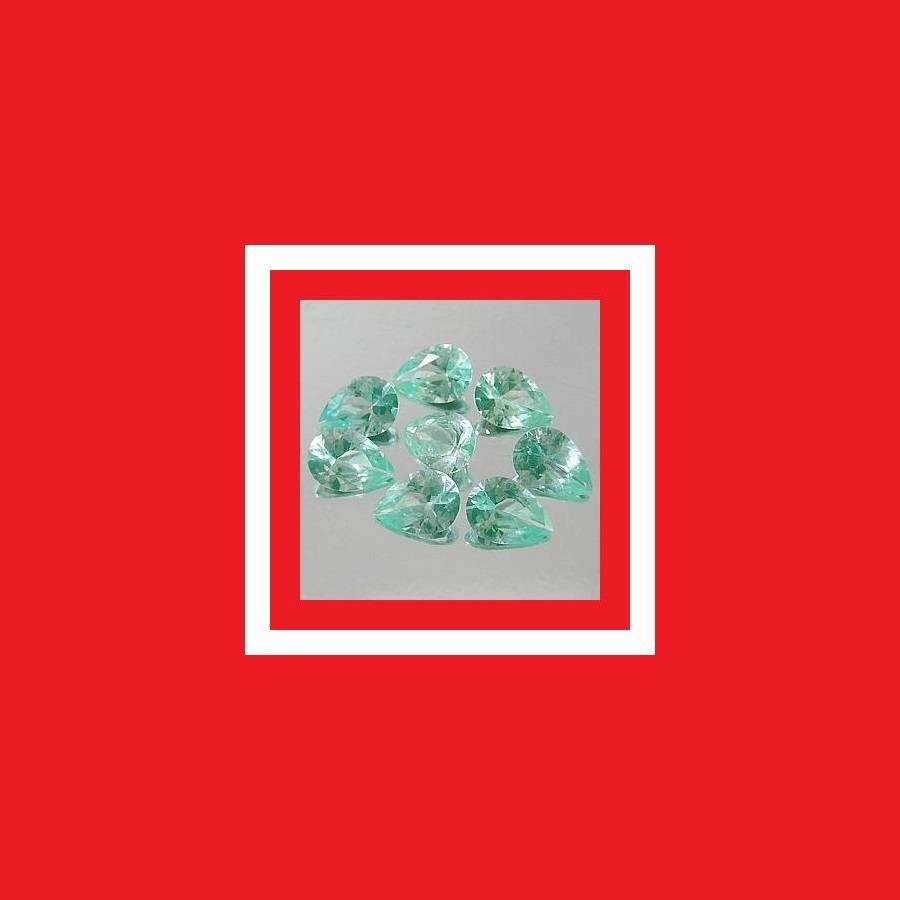Apatite [Created] - Faceted Pear Shape - 1.89cts