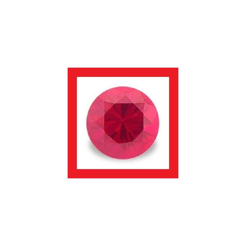Ruby [Created] - Faceted Round Shape - 1.08cts