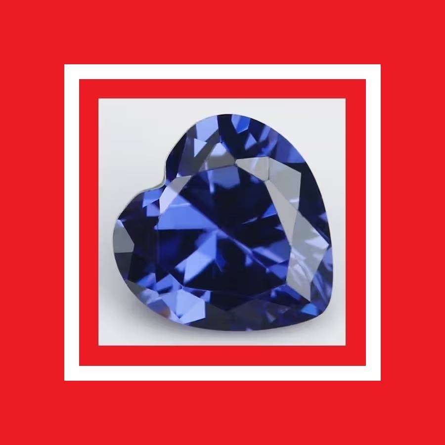 Tanzanite [Created Simulant] - Faceted Heart Shape - 6.32cts
