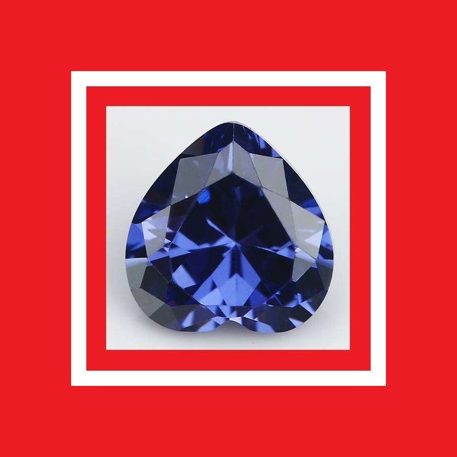 Tanzanite [Created Simulant] - Faceted Heart Shape - 6.32cts