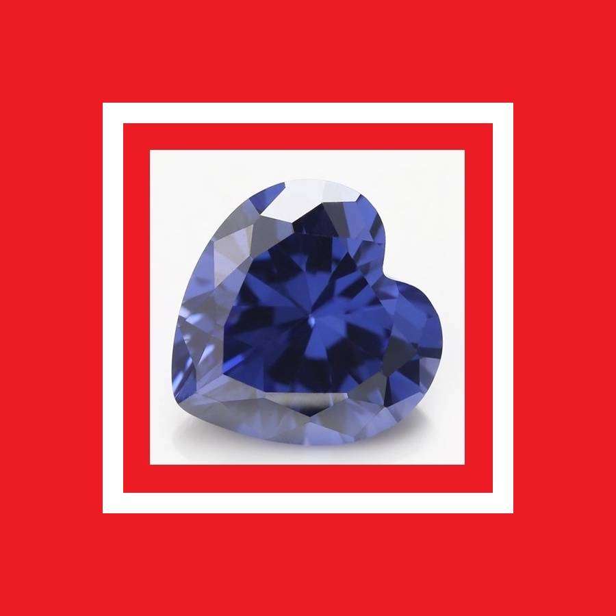 Tanzanite [Created Simulant] - Faceted Heart Shape - 6.32cts