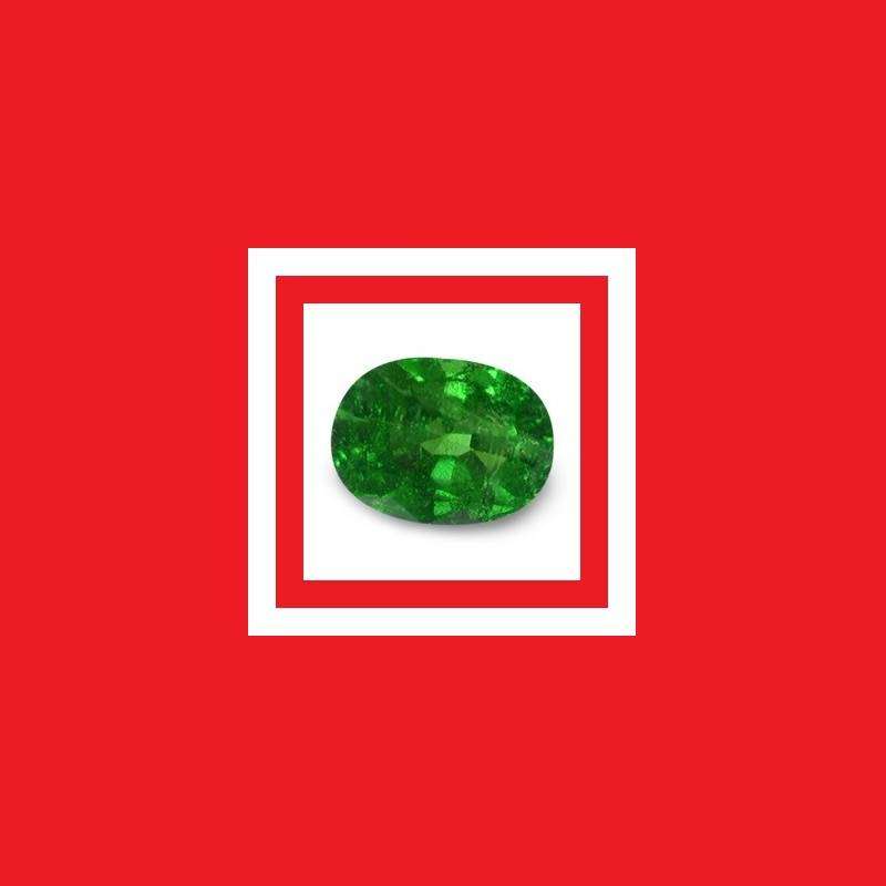 Tsavorite [Kenya, Africa] - Faceted Oval Shape - 0.78cts
