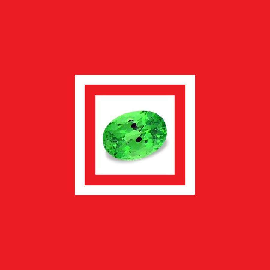 Tsavorite [Kenya, Africa]  - Faceted Oval Shape - 0.99cts