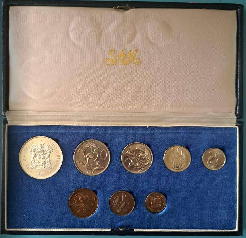 1975 South Africa Short Proof Set with Silver R1