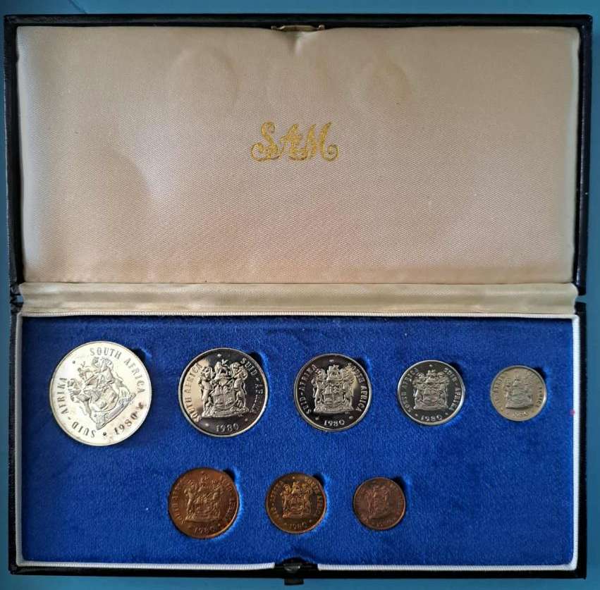 1980 South Africa Short Proof Set with Silver R1
