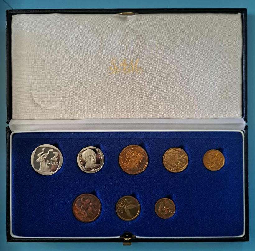 1990 South Africa Proof Set with PW Botha R1