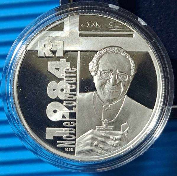 *** 2006 - SA SILVER R1 - DESMOND TUTU - IN BOX WITH COA ***