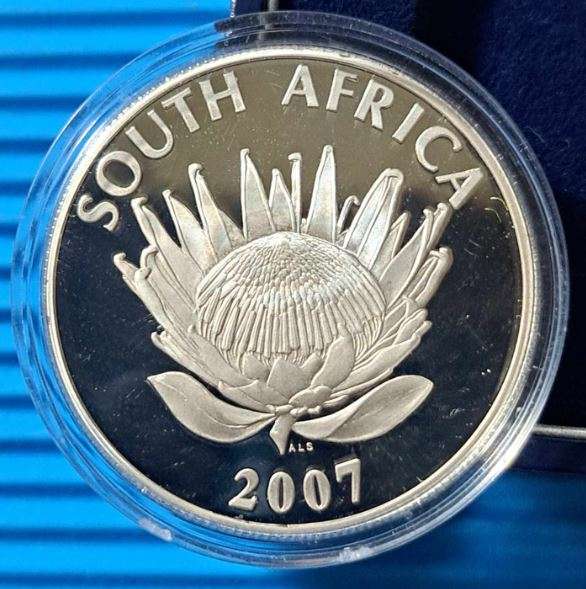 *** 2007 - SA SILVER R1 - NELSON MANDELA - IN BOX WITH COA ***