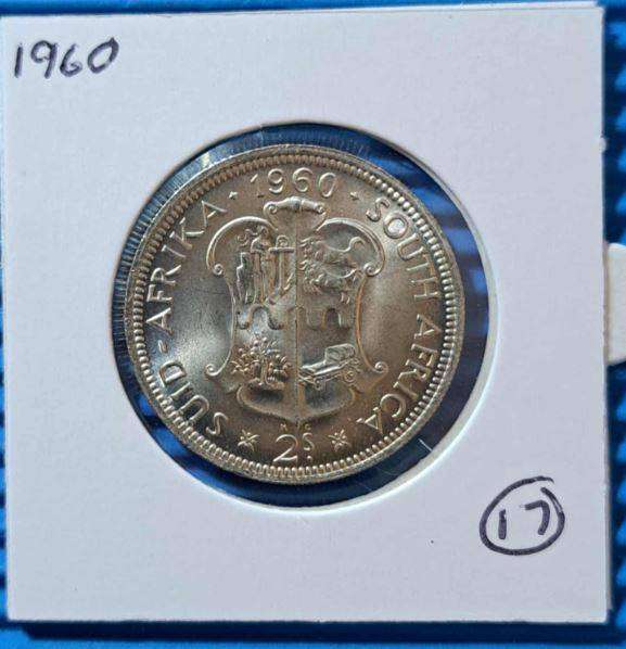 *** 1960 - SA UNION 2 SHILLING IN MYLAR #17 - GREAT CONDITION ***