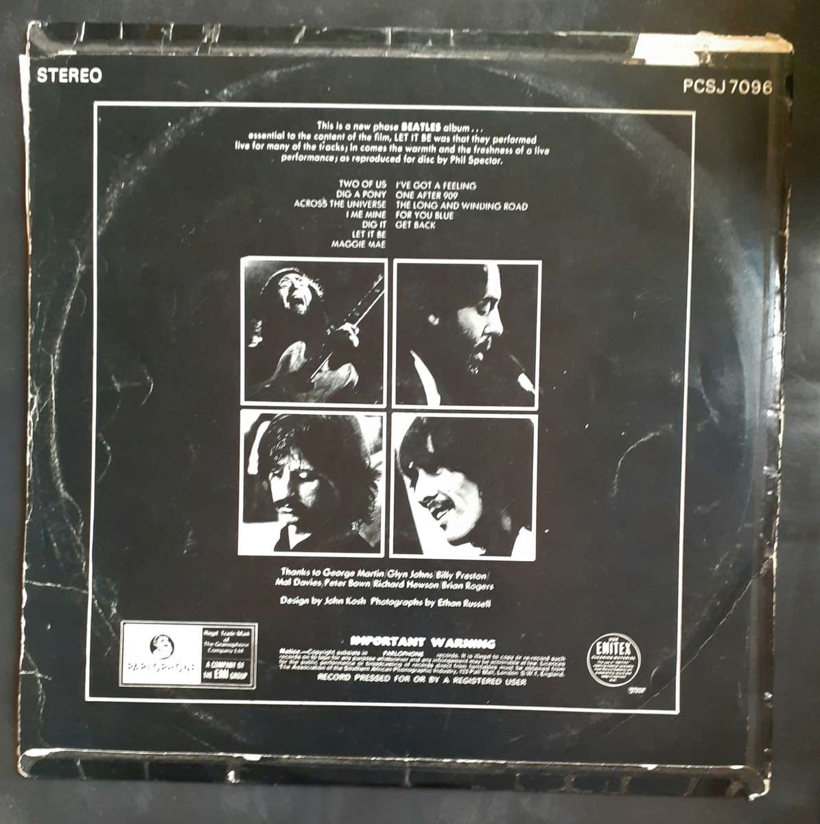 The Beatles - Let It Be LP Vinyl Record