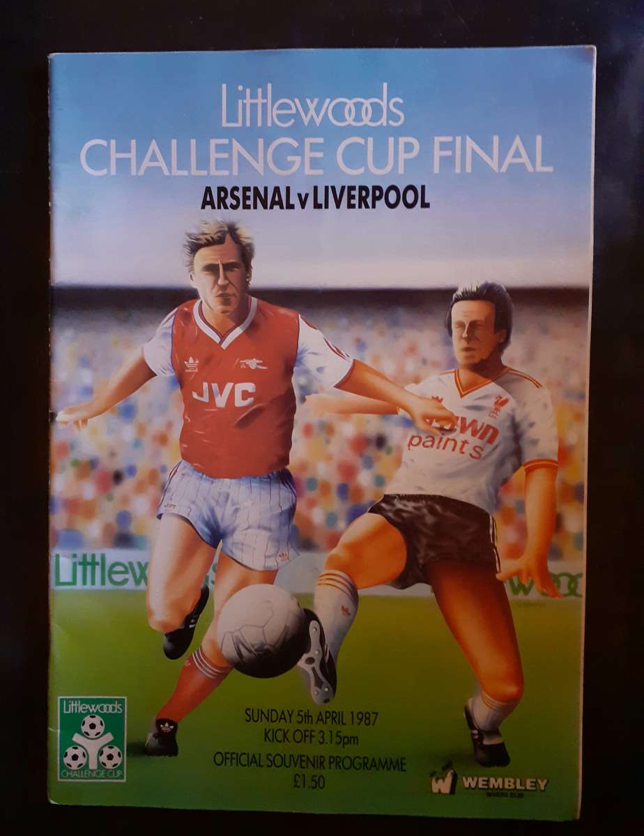 Arsenal vs Liverpool 1986/87 League Cup Final Match Programme