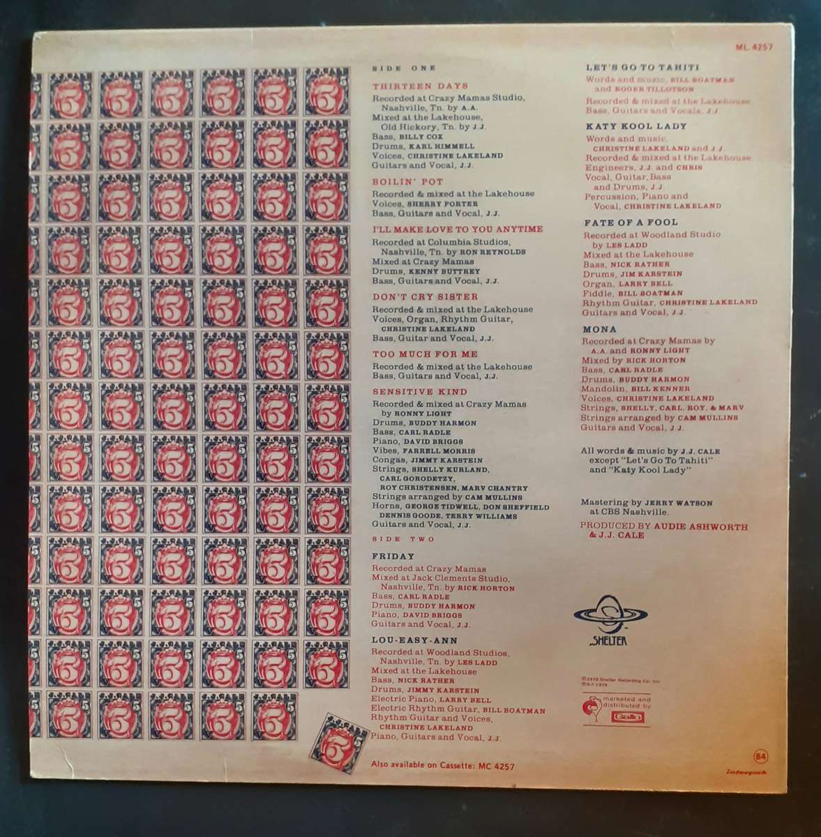 J.J. Cale - 5 LP Vinyl Record