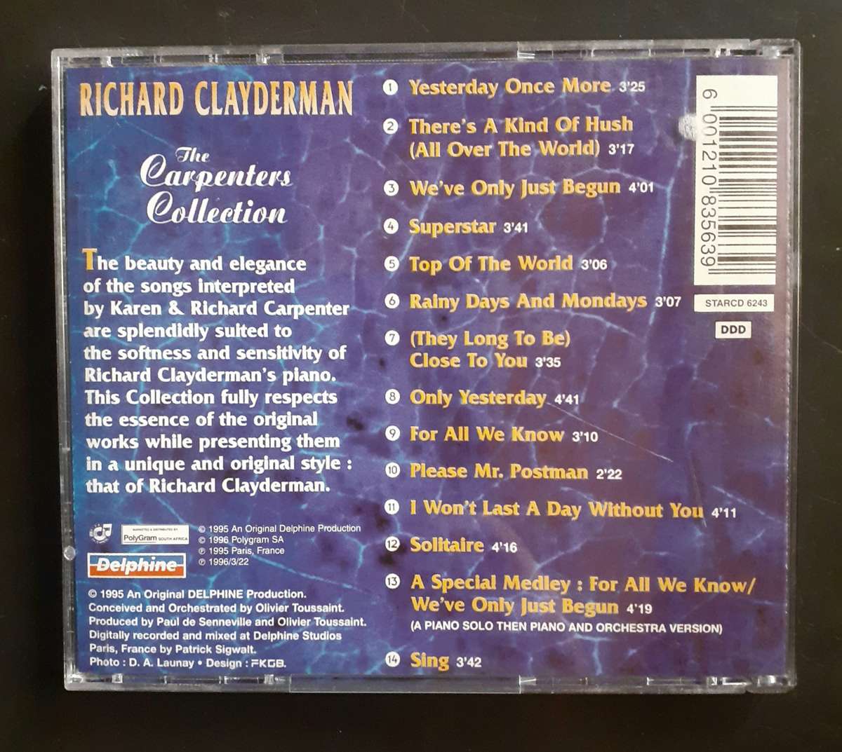 Richard Clayderman - The Carpenters Collection (CD)