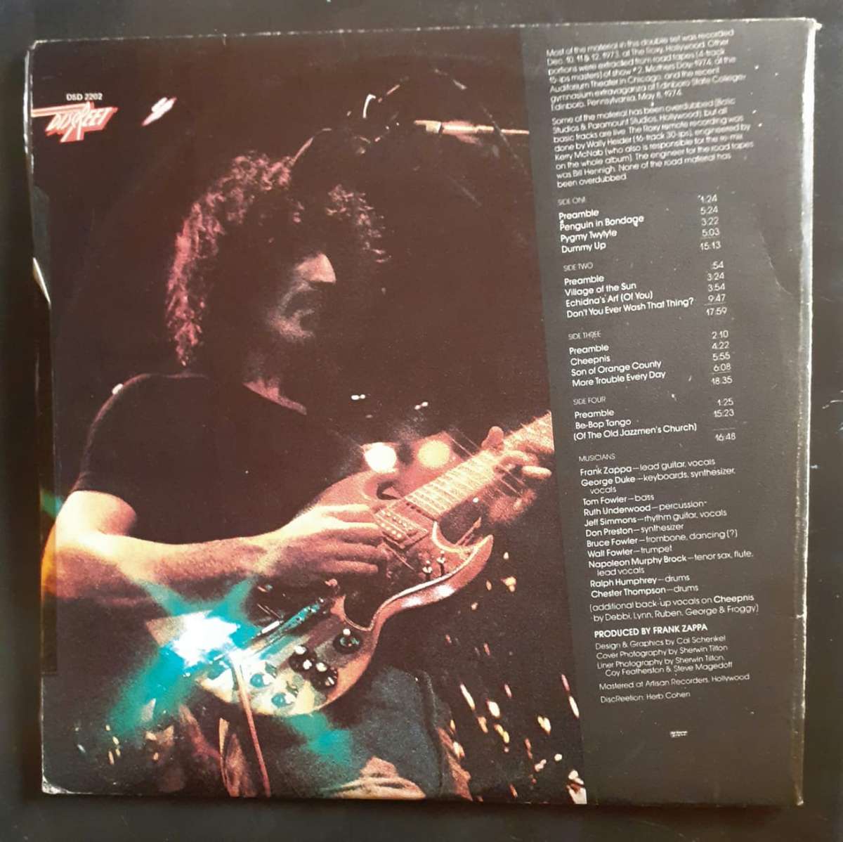Zappa / Mothers - Roxy & Elsewhere Double LP Vinyl Record Set