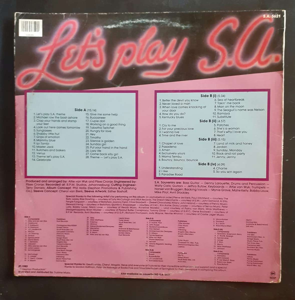 Let's Play SA LP Vinyl Record