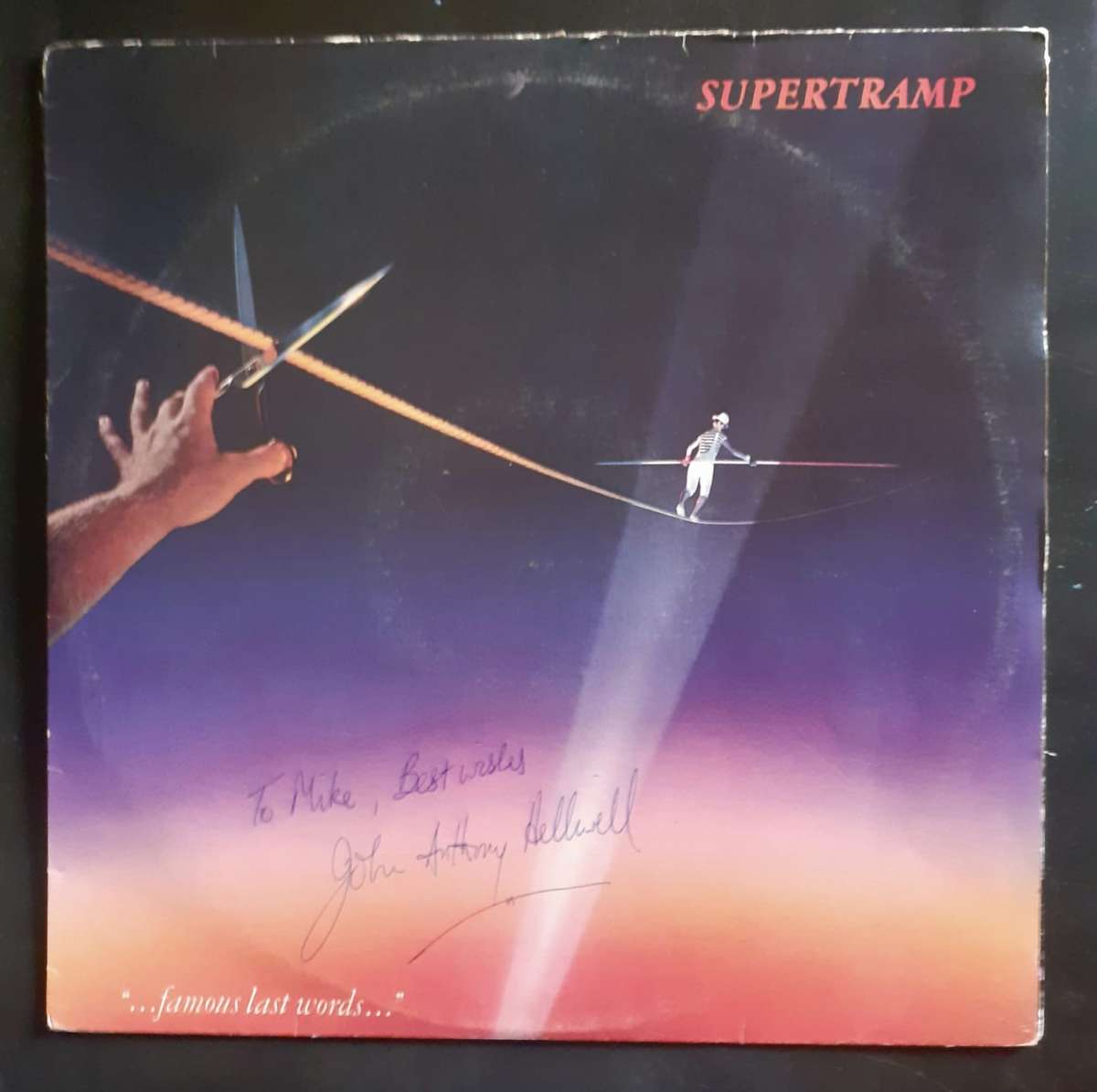 Supertramp - "...Famous Last Words..." LP Vinyl Record